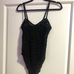 Sheer cheetah bodysuit